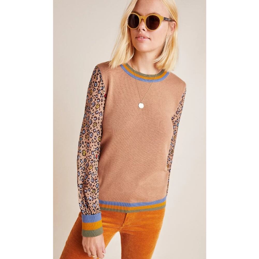 Anthropologie Conditions Apply Celina Cashmere Knit Blend Pullover Medium